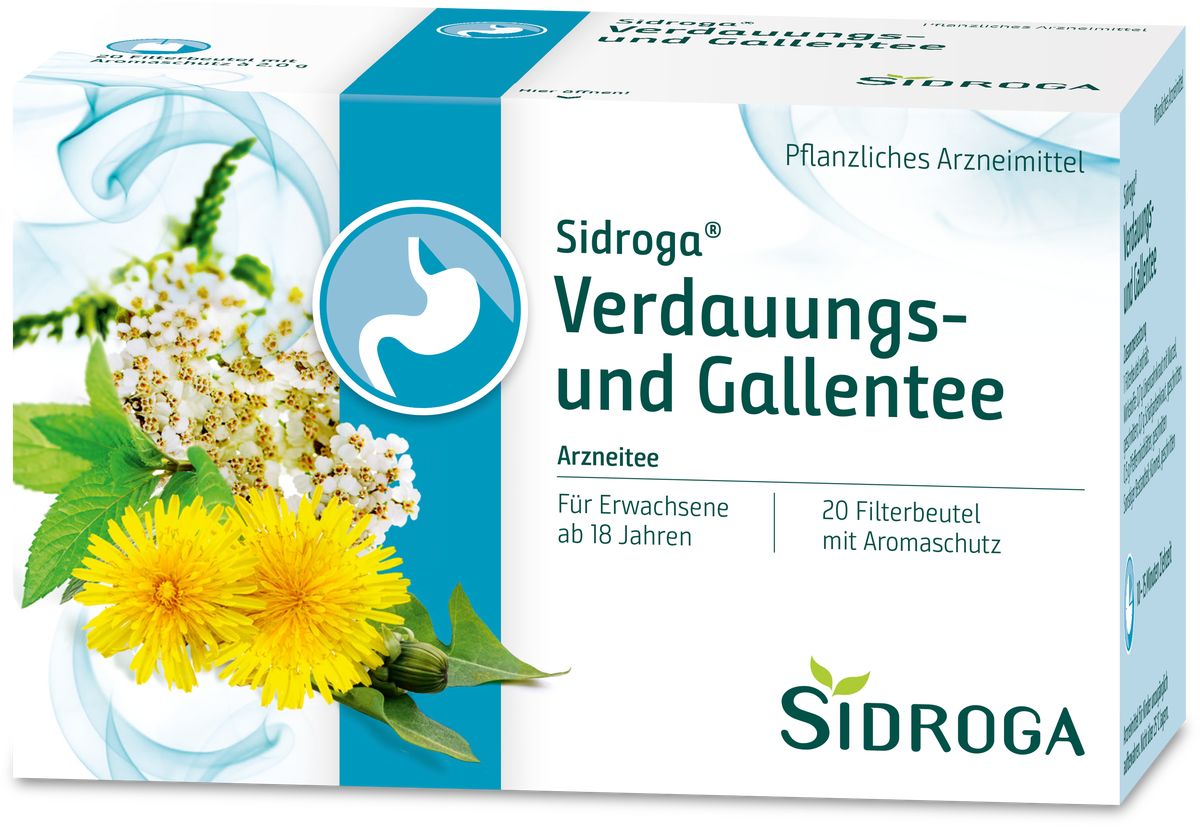 SIDROGA Verdauungs- und Gallentee Filterbeutel