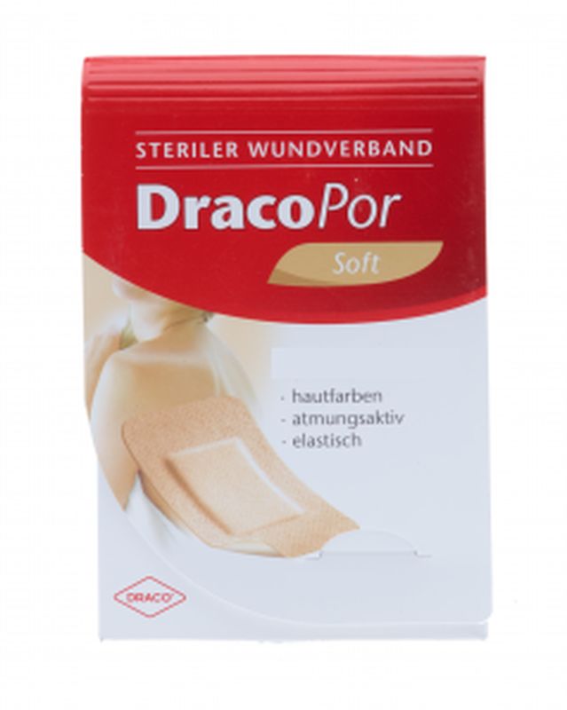 DRACOPOR Wundverband 5x7,2 cm steril hautfarben