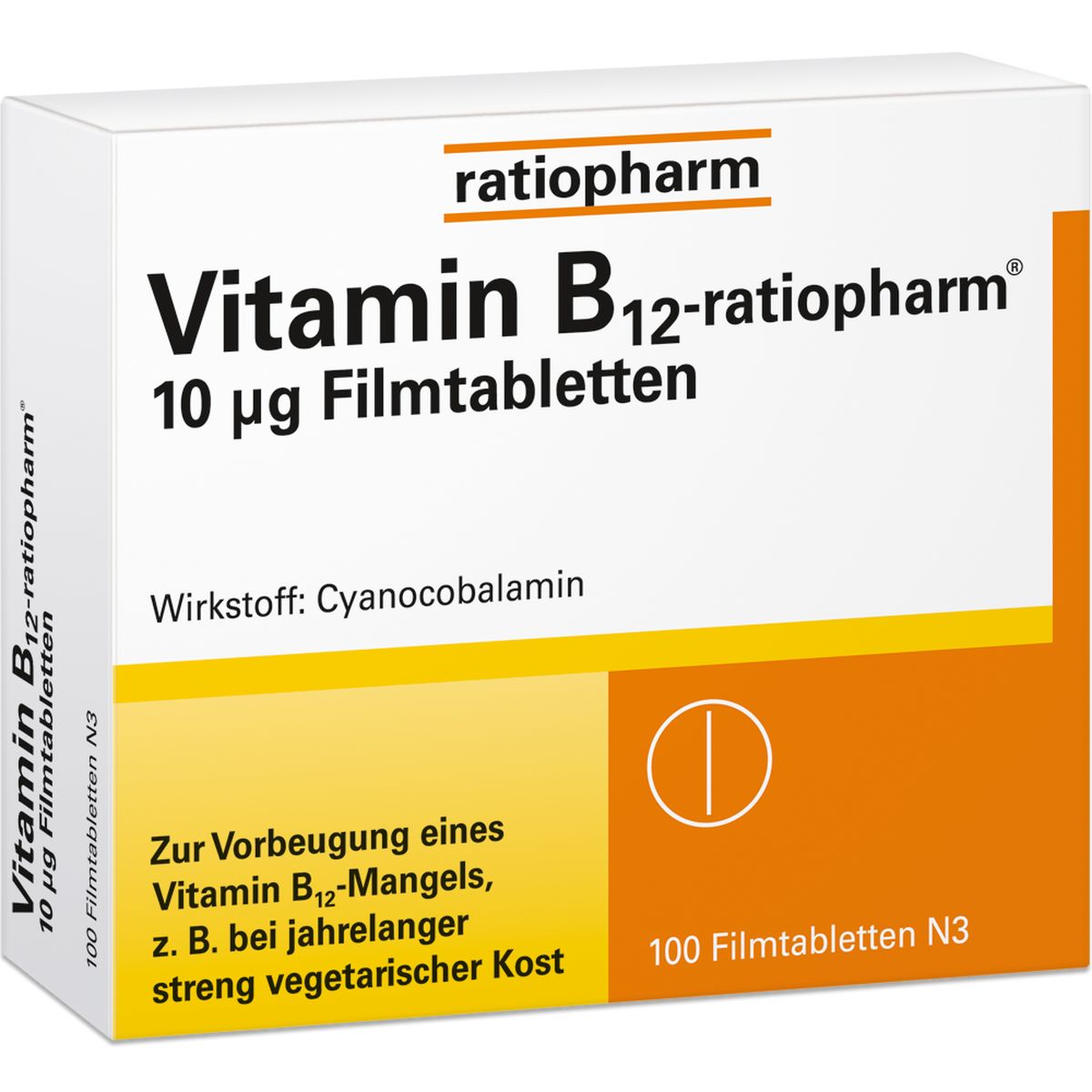 VITAMIN B12-RATIOPHARM 10 g Filmtabletten