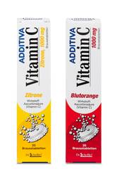 ADDITIVA Vitamin C Blutorange Brausetabletten