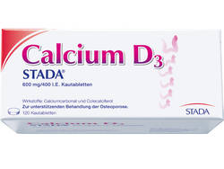 CALCIUM D3 STADA 600 mg/400 I.E. Kautabletten