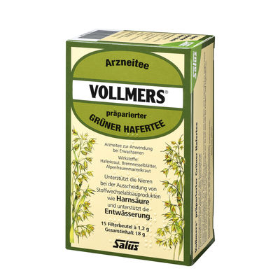 VOLLMERS prparierter grner Hafertee Filterbeutel