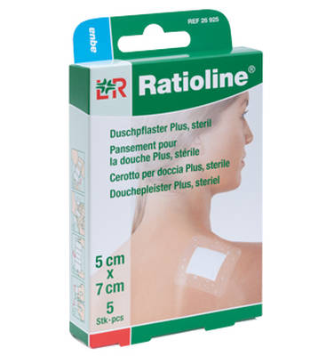 RATIOLINE aqua Duschpflaster Plus 5x7 cm steril