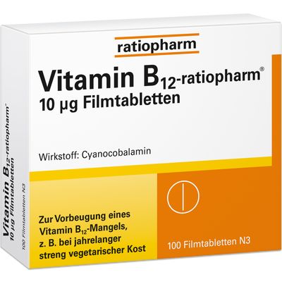 VITAMIN B12-RATIOPHARM 10 g Filmtabletten